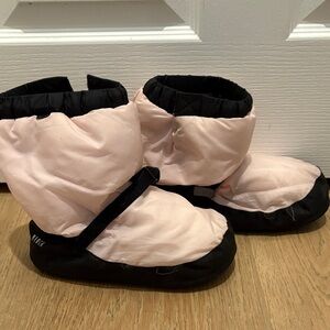 Bloch Pink and Black Kids Slippers